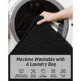 thumbnail image 6 of Upgraded Waffle Bath Mat, Super Absorbent Non Slip Bath Mats for Bathroom Floor, Machine Washable Bathroom Rugs with Tassels, Rubber Backed Bathroom Mats, Ultra Soft,Black 17" x 24", 6 of 8
