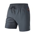 thumbnail image 5 of Awwp Men's Swim Shorts with Pockets Elastic Waist Lightweight 5 Inch Board Shorts Bathing Suits Beach Swimwear Grey Size: M, 5 of 5