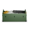 thumbnail image 4 of Outdoor Storage Box Waterproof - 658L Large Garden Tool Shed - Ventilated Window - Heavy Duty Metal Frame - Green, 4 of 9