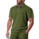 thumbnail image 1 of pstuiky camisetas para hombre, Camiseta informal de verano para hombre, de color liso, con mangas cortas, cremallera y solapa camisas casuales para hombre m, 1 of 7
