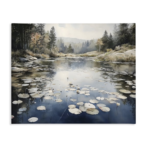 Stupell Industries Coastal Still Pond with Morning Reflections Canvas Art, 20 x 16, by Franklyn Gregory