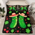 thumbnail image 2 of Castle Fairy Green Cucumber Full Size Sheets,Cartoon Vegetable Pickle Bed Sheets, 2 of 7