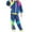 Blue, variant on Odeerbi 2-14 Years Toddler Boys Girls Color Block Sweatsuits Hip Hop Stage Performance Outfits Dance Sports Long Sleeve Round Neck Zip Sweatshirt Sweatpants Set Toddler Boys Girls Clothes
