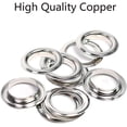 thumbnail image 4 of 100 Sets Metal Eyelet Kit with Punch Tool for Canvas Tarp Repair - Silver, 4 of 5