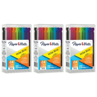 Paper Mate Write Bros Mechanical Pencil, 0.7mm, Assorted, 24 Per Pack, 3 Packs