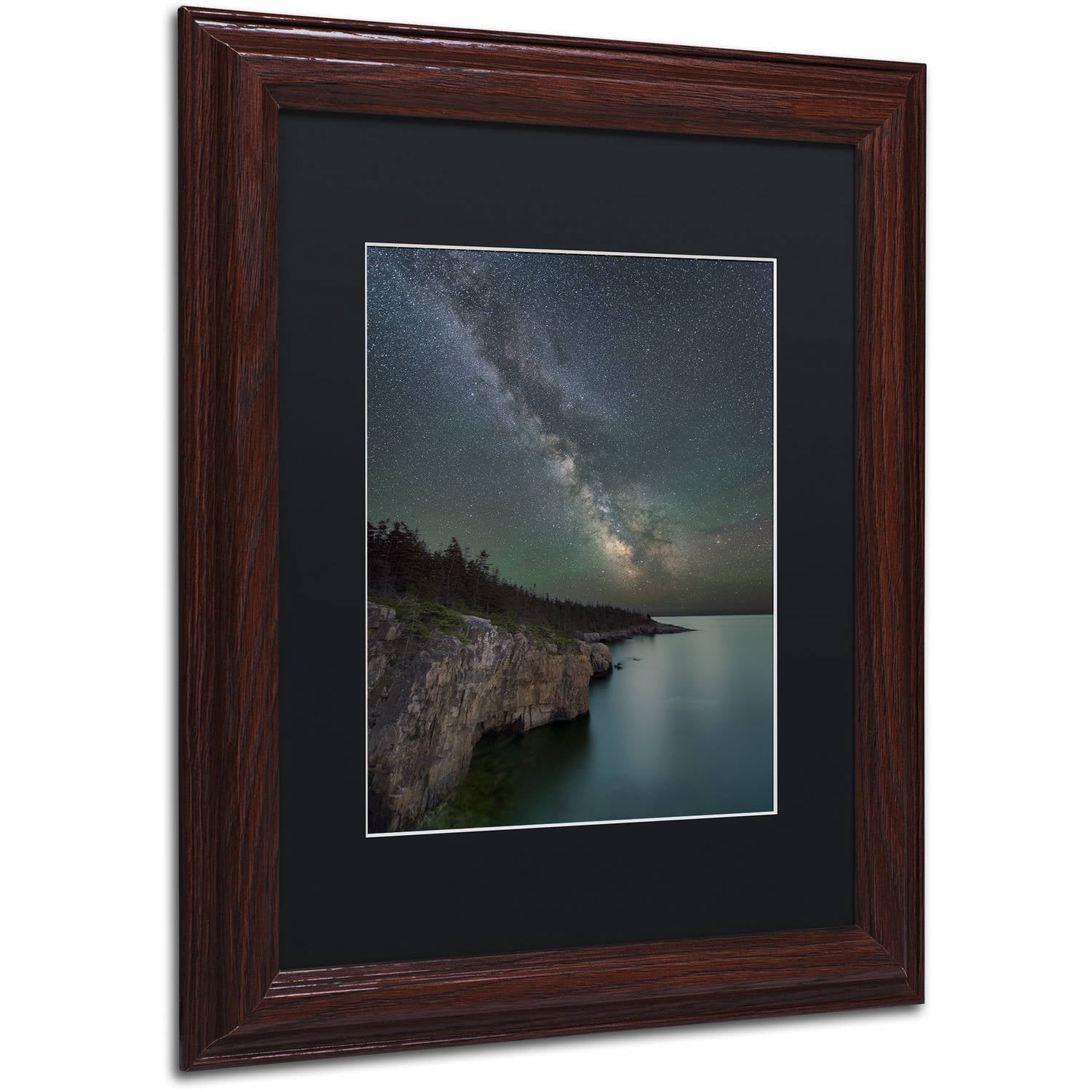Trademark Fine Art 'Cliff Point' Canvas Art by Michael Blanchette Photography, Black Matte, Wood Frame