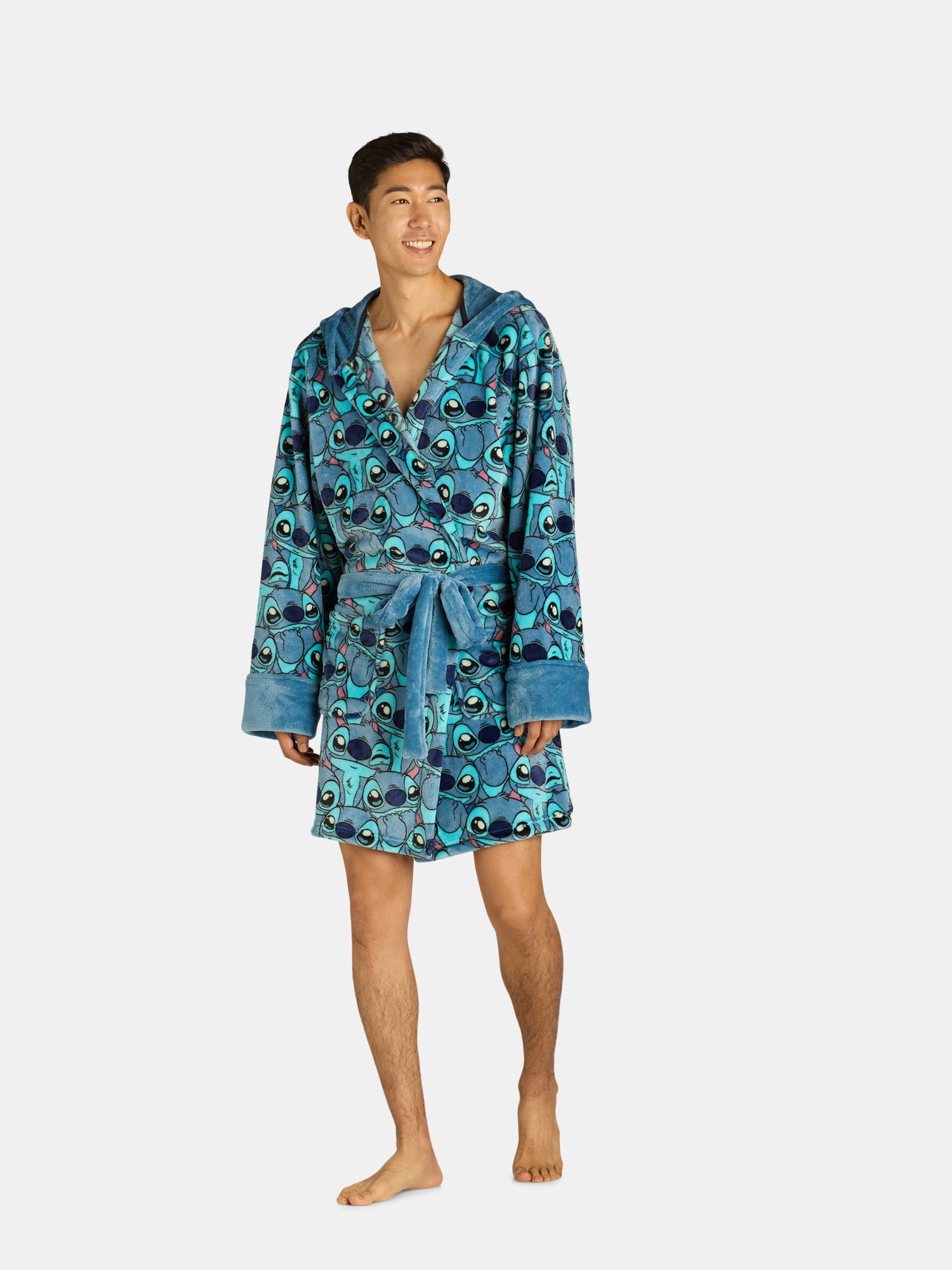 Disney Men's Stitch Superminky Robe, Sizes S-XL