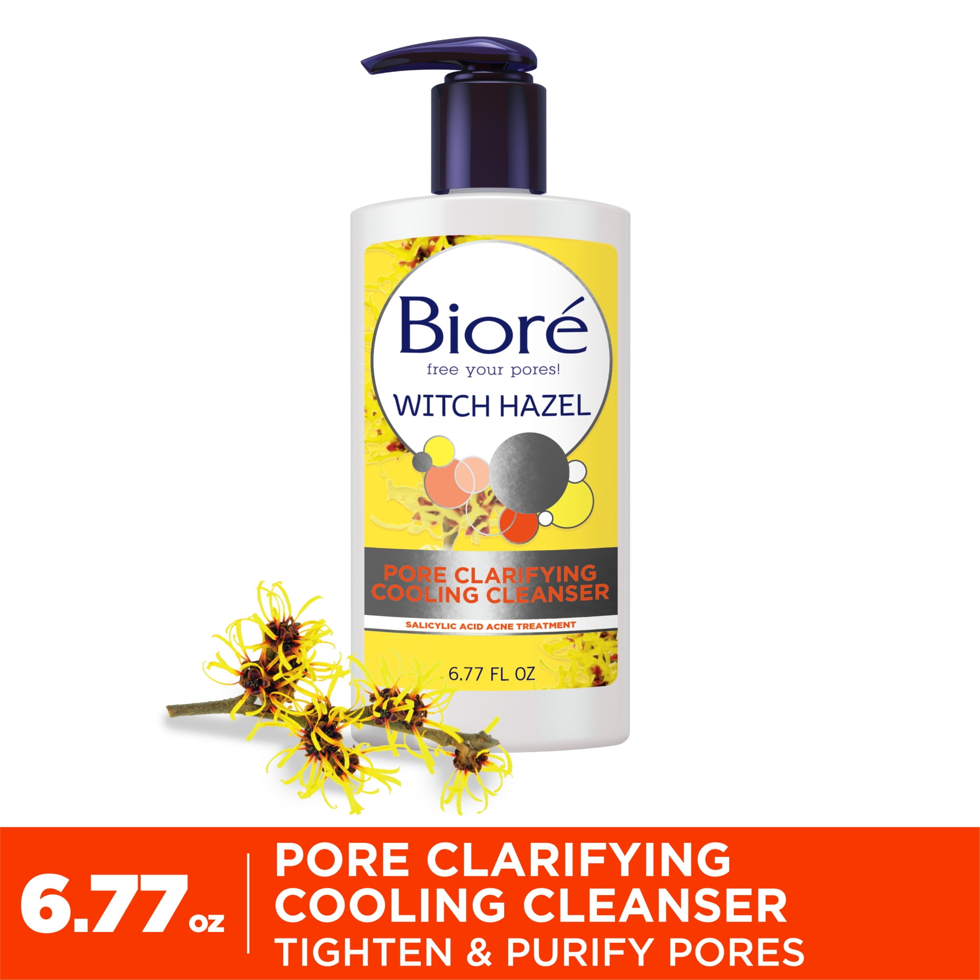 Biore Witch Hazel Clarifying Salicylic Acid Face Wash for Oily, Acne