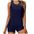 thumbnail image 1 of CNKOO Women Tankini Swimsuit Tummy Control Top With Shorts Two Piece Bathing Suit, 1 of 6