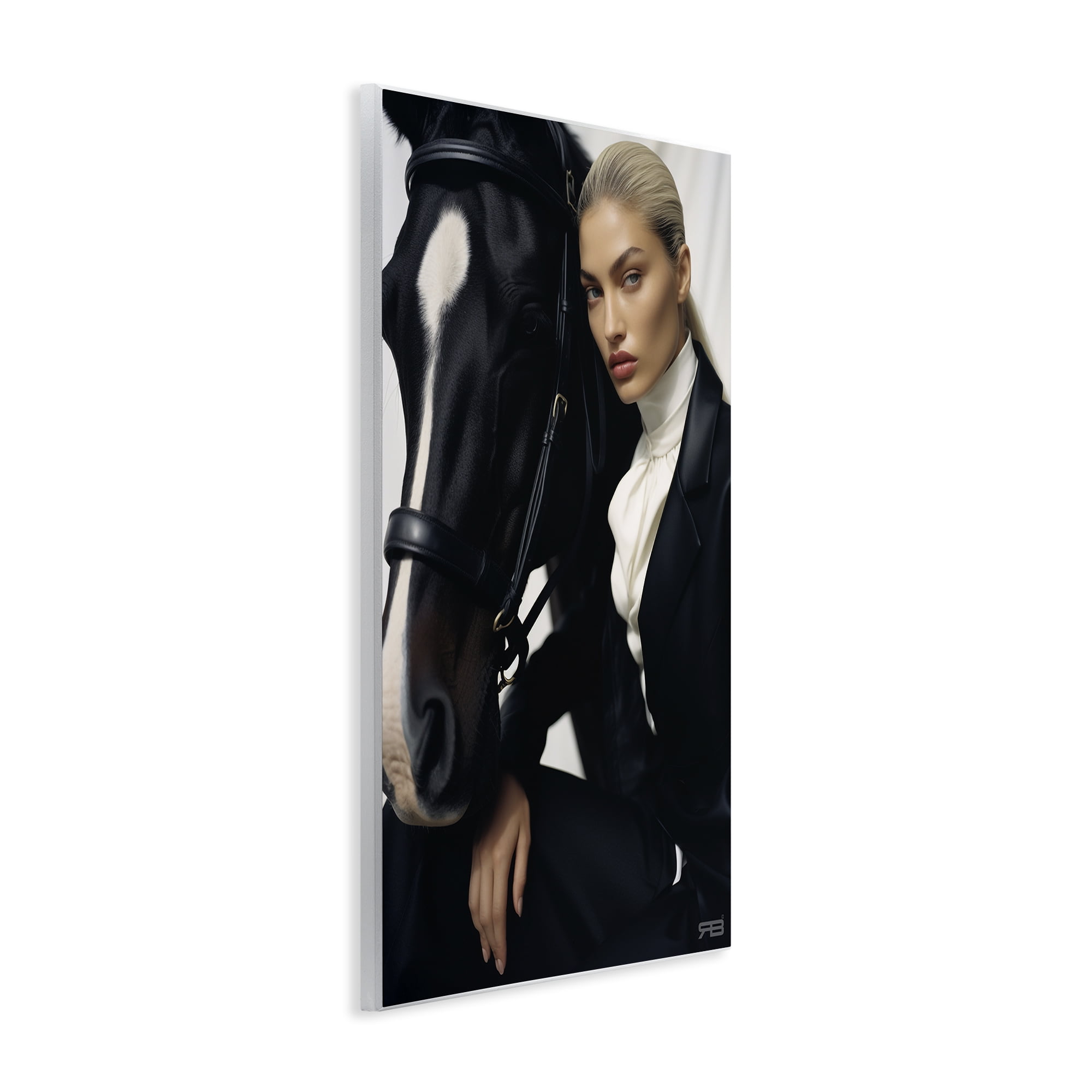 Stupell Industries Fashionable Equestrian Girl People Painting Unframed Art Print Wall Art, 13 x 19
