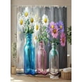 thumbnail image 4 of Fsddascl Spring Floral Shower Curtain Set - 72" x 78" Washable Bathtub Curtain with 12 Hooks, White Daisy Vintage Flowers Wooden Waterproof Fabric Stall Shower Curtains for Bathroom/Bathtub Décor, 4 of 6