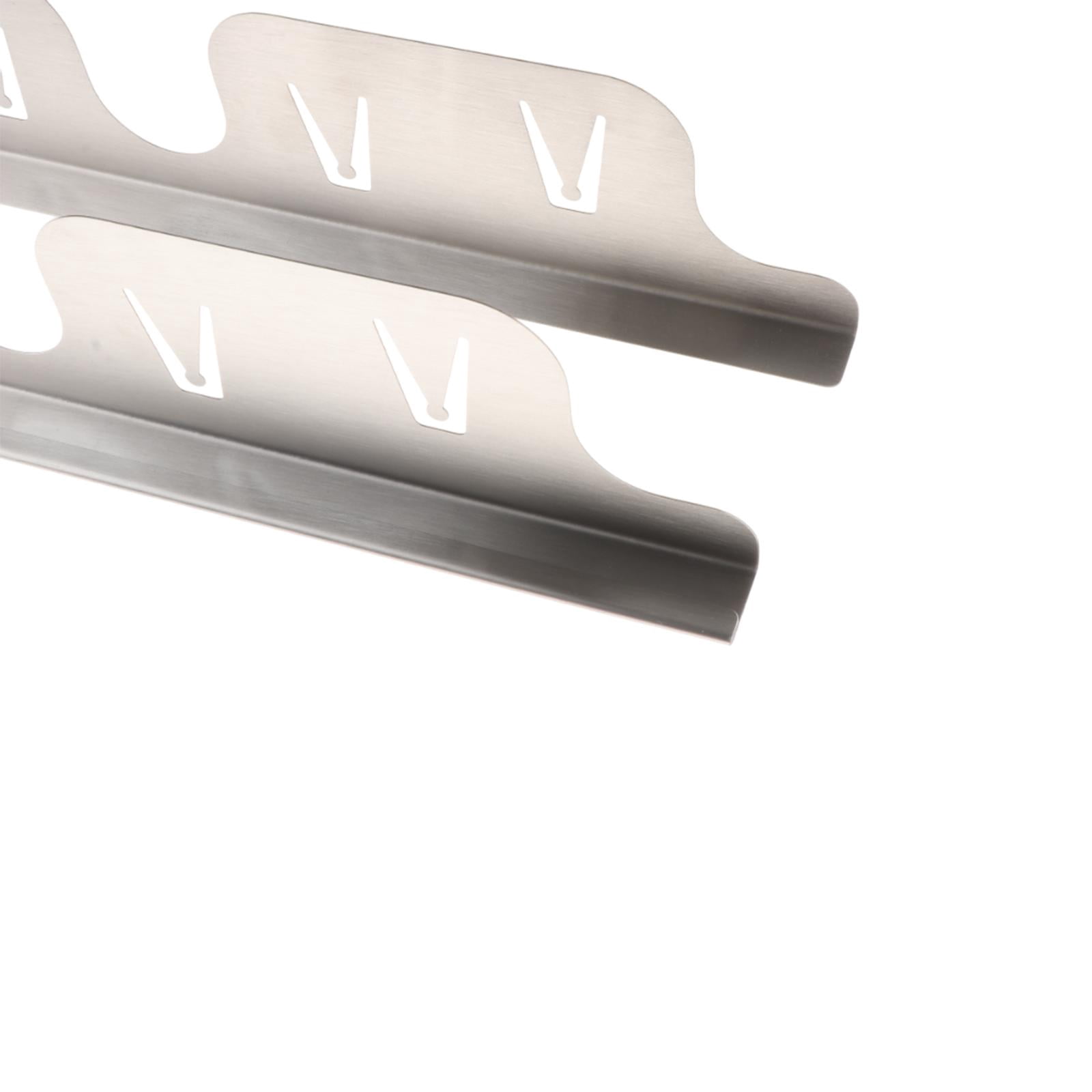 Fancyes 4 Pieces Stainless Steel Stovetop Covers Edge Cover Heat Resistant Easy to Install Oven Side Filler for Stovetop