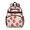 Strawberry and Blossom Pink Pattern, variant on Strawberry and Blossom Black Pattern Cute School Backpack Bag for School with Padded Back and Adjustable Shoulder Straps 15.25"x11.5"x5.25"
