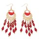 thumbnail image 4 of Pendientes Bohemios Vintage, Pendientes De Borla De Peso Ligero Rojo Vintage Para Regalo De Cumpleaños Para Aniversarios ANGGREK Fringe Dangle Earrings, 4 of 8
