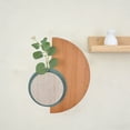 thumbnail image 2 of Upgraded Wooden Colorful Hanging Decoration Board With Plastic Plants For Bedroom Living Room Office Decor Wall Mounted Art Piece With Faux Greenery Accents R, 2 of 6