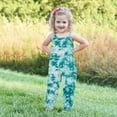 thumbnail image 4 of NAISIBABY Girls Suspenders Jumpsuit, Sleeveless Tie-Dye Gradient Printed Causal Summer Romper Blue 5-6T, 4 of 5