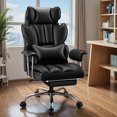 thumbnail image 1 of Executive Office Desk Chair 400 Lbs, Ergonomic Big and Tall Office Chair High Back PU Leather Computer Chair With Footrest & Lumbar Support, 1 of 7