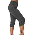 thumbnail image 2 of BVOFAR Women's Capri Pants Casual Loose Pants Solid Color Elastic Mid Waist Pant Workout Yoga Sweatpants with Pockets 2025, 2 of 7