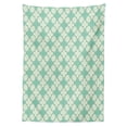 thumbnail image 3 of Ambesonne Victorian Tablecloth Rectangular Table Cover, Floral Motif Feminine, 60"x90", Mint Emerald Pale Green, 3 of 4