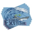 thumbnail image 1 of Ambesonne Vintage Place Mats Set of 4, Extreme Sports Retro, Standard Size, Blue and Dark Blue, 1 of 6