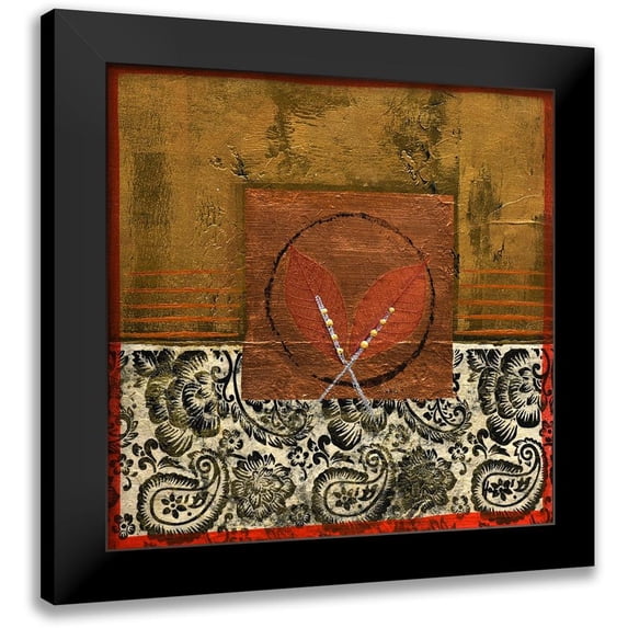 Hafod, Danielle 12x12 Black Modern Framed Museum Art Print Titled - Floral Keepsake 1