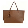 thumbnail image 1 of Bolsa George para Mujer, Tote de Hombro con Borla Café Talla Único, 1 of 4