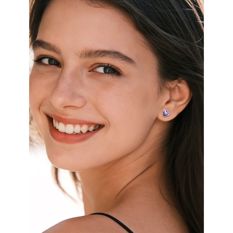 ChicSilver 925 Sterling Silver Birthstone Stud Earrings photo 3