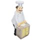 thumbnail image 1 of Estatuilla De Estatua De Chef Francés, Resistente A La Abrasión, Compacta, De Apariencia Linda, Estatua Decorativa Multifuncional De Chef Francés Para Sala De Estudio, 1 of 7