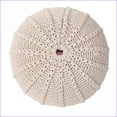 thumbnail image 5 of Cotton Knitted Pouf – Beige Extra Seat & Foot Rest for Home | Beige | Round, 5 of 6