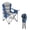 Blue, variant on 2 PCS Oversized Camping Chair, Folding Chairs with Padded Back and Armrest, Steel Frame with Cooler Bag, Storage Netting Cup Holder, Red