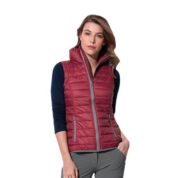 Stedman - Chaleco acolchado modelo Active para mujer (Burdeos)