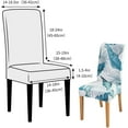 thumbnail image 5 of Chair Covers for Dining Chairs Set of 6,Blue Floral Stretch Dining Room Chair Cover Kitchen Parsons Chair Slipcovers (Pack of 6, Blue+Floral), 5 of 6