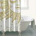thumbnail image 5 of Gothic Star Print Shower Curtain - Mystical Celestial Sun Moon Astrology Design Waterproof Fade-Resistant Bath Curtain with Hooks, 5 of 5