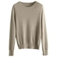 thumbnail image 4 of Women'S Sweaters 2026 Fall Winter Casual Long Sleeve Crewneck Soft Plain Knitted Sweaters Pullover Top, 4 of 4