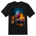 thumbnail image 2 of Plus Size Shirt for Women Black Tops for Women Oversized Short Sleeves Shirt for Women Blue Bird T Shirt Crewneck Shirt for Women L, 2 of 5