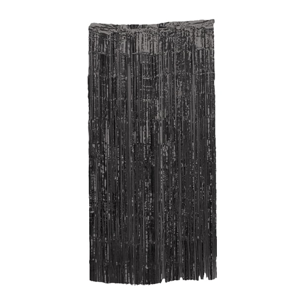 Cortina de flecos decorativa Matsuzay para graduación y decoración de boda Negro 3*1m
