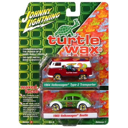 Johnny Lightning 1:64 1964 Vw Type 2 And 1965 Vw Beetle 2 Car Set Sr A