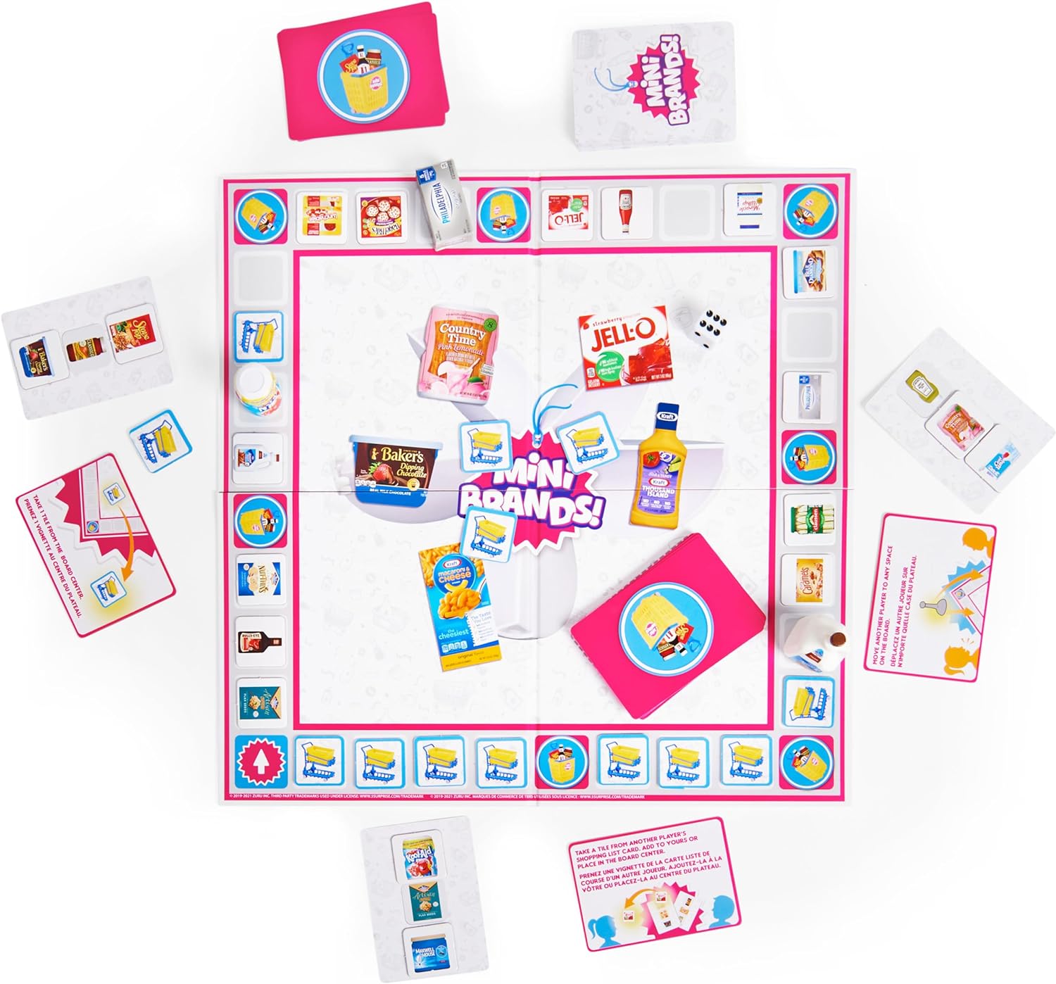 Spin Master Games Mini Brands Market Dash Food Game, 2-4 Players, Ages 5 and Up