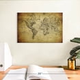 thumbnail image 3 of Elephant Stock Sepia World Map Wall Art - Horizontal Canvas Wall Art - Living Room Wall Decor - Map Canvas - Yellow And Black Decor - 12" x 8", 3 of 8