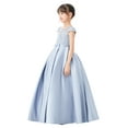 thumbnail image 2 of Illusion Lace Cap Sleeves Flower Girl Dress Junior Pageant Princess Gown Pretty Princess Ballroom Dance L246 6, 2 of 6
