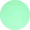 thumbnail image 1 of Ahgly Company Machine Washable Indoor Round Abstract Turquoise Blue Contemporary Area Rugs, 4' Round, 1 of 4