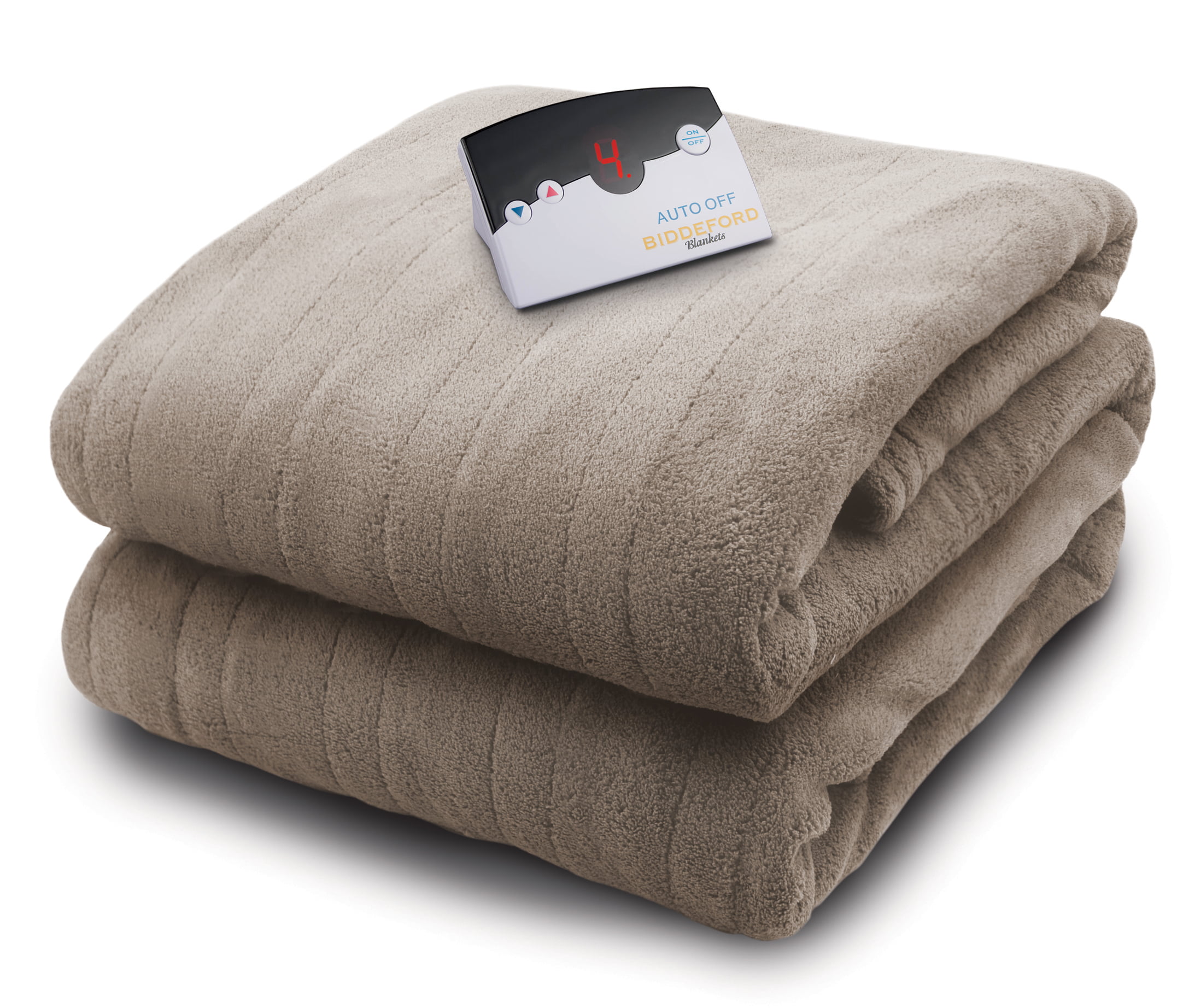 Biddeford Micro Plush Heated Blanket Polyester KIng 100" x 90" Ivory OBD04 NEW!! 