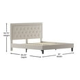 thumbnail image 4 of Flash Furniture Roxbury King Size Tufted Upholstered Platform Bed in Beige Fabric, 4 of 10