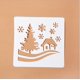 thumbnail image 3 of Plantillas navideñas de 5 uds., artesanía de plástico reutilizable para arte, dibujo, pintura, pulverización, ventana, vidrio, puerta, carrocería de coche, madera, 3 of 5