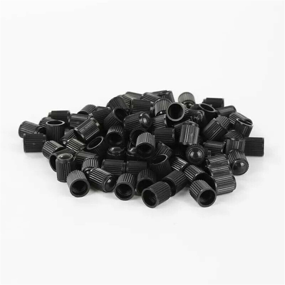 1000x Plastic Tire Valve Air Dust Cover Stem Caps BLACK-Wheel Car Truck SUV Bike
