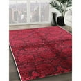thumbnail image 3 of Ahgly Company Machine Washable Indoor Square Industrial Modern Bright Maroon Red Area Rugs, 4' Square, 3 of 7