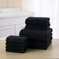 thumbnail image 1 of Nvzi 3 toallas de baño multiusos para uso en el baño, fitness, para afrontar distintas situaciones sin esfuerzo. Toalla negra de 11,81 x 11,81 pulgadas (negra), 1 of 5