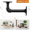 thumbnail image 5 of Industrial Pipe Shelf Brackets,Floating Shelf Bracket Iron L for 8 10 12 14 inches Board - 2 Pcs, 5 of 7
