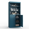 thumbnail image 4 of 100% Solid Wood 32" Bathroom Cabinet with Solid Doors and Adjustable Shelves, 4 of 6