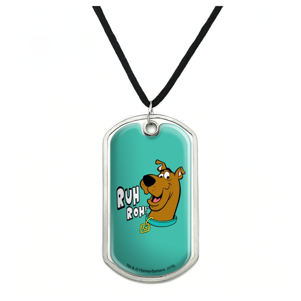 ScoobyDoo Ruh Roh Military Dog Tag Pendant Necklace with Cord